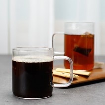 데일리 카페글라스 내열유리 투명 머그컵 2P세트, 360ml 2P세트