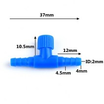 태양열 패널 215pcs 파란색 4mm 수족관 물고기 통 공기 흐름 제어 밸브 2 가지 방법 직선 조절기 산소 펌프, 01 Blue 4mm_02 5pcs