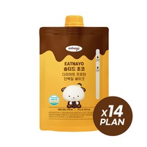있나요 14일 플랜 다이어트 단백질 쉐이크 휴대용 파우치 솔티드 초코 40g 14포, 14개