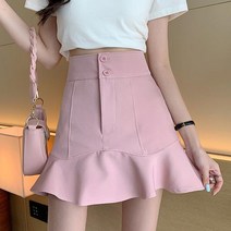핑크 미니스커트 A라인 밑단 프릴 러블리한 치마 코디 기본미니스커트 독특한디자인스커트 캐주얼스커트 스커트코디 블랙미니스커트 여자정장스커트 블랙스커트 스커트여성 검정색스커트