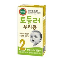 베지밀 토들러 우리콩 2단계 유아식 두유 190ml, 원액두유, 4개