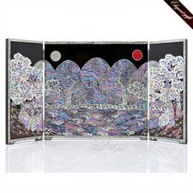 H.jin 나전칠기 신일월도 자개 병풍, 흑일월도