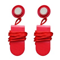 2PCS 트럼펫 실행 기계 안전 키 디딜 방아 자기 보안 스위치 잠금 휘트니스 범용, 하나, 빨간색