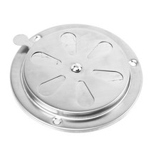 해양 환기 보트 공기 통풍구 스테인레스 스틸 그릴 라운드 루버 커버 교체 흐름, 01 Silver