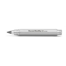 Kaweco Sketch Up 새틴 크롬 5.6mm 5B 연필심 솔리드 메탈 팔각형 8엣지 디자인 I 샤프 리드 펜슬 10.3cm(4인치) 리트랙터블 리필 가능한 실버