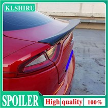 스팅어스포일러 기아 K8 스팅어 스포일러 실제 광택 탄소 섬유 리어 윙 R 스타일 스포츠 액세서리 바디 키트 14-19, [03] Real Carbon Fiber