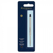 Waterman 볼펜 리필 미디엄 포인트 블랙 잉크 1개입, 1 Count (Pack of 1)_Black