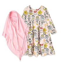 muslim kid girls 기도 긴 maxi dress hijab set kaftan abaya dubai robe jilbab clothes
