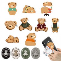 아크릴 홀더 거치대 빈티지 톡 뚠뚠곰 클래식 그립 테디아일랜드 스마트톡, 뚠뚠곰 톡/파자마