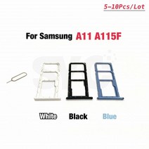 5-10PCS 삼성 갤럭시 A11 A115 A115F Sim 카드 트레이 슬롯 홀더 어댑터 소켓 수리 부품에 대 한 SIM, 10x A11 White