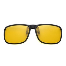 LongKeeper 사각 편광 선글라스 남녀공용 클립 뒤집기 야외 운전자 고글 안경, 01 as show, 04 night vision