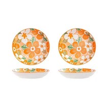 BLOWFISHFUGU 북유럽풍접시 꽃접시2p/4p 홈식기 세트 파스타접시 스테이크접시, C, 2P