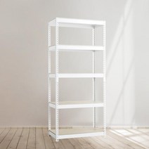 스피드랙 무볼트 조립식 앵글 철제 선반 5단 1500 x 700 x 1950, 블랙, 9mm 양면코팅 보드