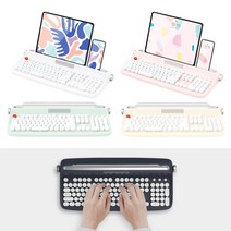 갤럭시탭 S6 라이트 10.5 블루투스 키보드 / 거치대겸용 타자기 감성키보드, 민트