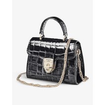 ASPINAL OF LONDON Mayfair Nano croc embossed leather 아스피날 오브 런던 메이페어 나노 크록 엠보스드 레더 크로스 바디 백 블랙