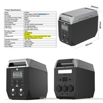 캠핑용 휴대용 파워 스테이션 Lifepo4 태양광 발전 야외 비상 전원 공급 장치 배터리 백업 2515Wh 2000W, 01 2048Wh 640000mAh_03 AU