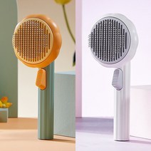 모노치 반려동물 릴렉스 원터치 브러쉬, 오렌지그린+화이트그레이, 2개