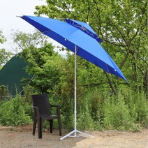 각도 조절 꺽임 폴딩 파라솔 받침대 세트 야외용 낚시 레져 특대형 캠핑 팔각 파이프, 폴딩파라솔(특대set1) 블루
