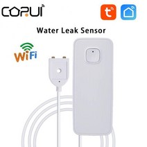 누수센서 스마트안전장비 누수경보기 corui wifi 수위 센서 tuya 누출 경보 홍수 누출 감지기 스마트 라이프 app 물 경고 오버플로 알람 보안 시스템, 하얀