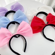 0192 쉬폰 왕리본머리띠 빅리본머리띠 헤어밴드 인생네컷머리띠 셀프스튜디오
