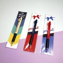 incolor 잘 써지는 네임 세이프티 클립 3색 볼펜, 베이지 3.기본디자인