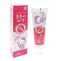 [유통기한할인] 캐릭터 어린이 치약 카봇 뽀로로 폴리 로이 키티 쥬쥬, 튼튼이키티 딸기