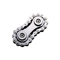 피젯스피너 스프로킷 플라이휠 핑거 팁 자이로 체인 금속 완구 기어 드롭 선박 Roadbike Spinner Fingertip, 03 Silver