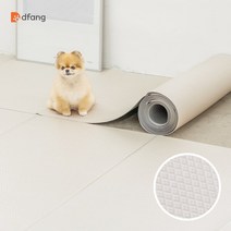 [폴딩140x60cm] 디팡 소형견용 펫플레이 강아지매트 미끄럼방지 4mm 1칸, 시크 크리미
