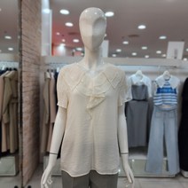 JJ JIGOTT JJ지고트 레이스 배색 러플 칼라 블라우스 GL6A0BL31