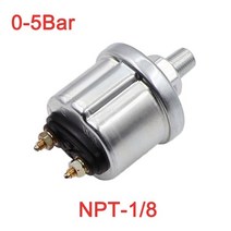 유면계 유량계 2 인치 52MM 디지털 오일 압력 게이지 0-10 Bar 12V/24V 자동 자동차 보트 요트 tru용 빨간, 03 NPT18  0-5bar
