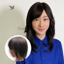 아미모 가발사이트 긴머리가발 중단발 인모통가발 항암가발 [AM-W507], 자연갈색, 중