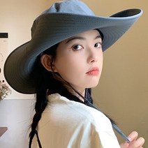 치키티타 남녀공용 빅사이즈 와이드 등산 모자 경량 통기성 캠핑 낚시 아웃도어 햇빛가리개 사파리햇 챙모자, 그레이