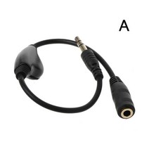 무저항잭 3.5mm 잭 AUX 남성-여성 어댑터 연장 케이블 Smartpho 용 볼륨 조절 이어폰 헤드폰 와이어가있는 스테레오 코드, [01] Straight, [01]  0.5m, 01 Straight_01 < =0.5m