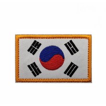 태극기 자수 밸크로 와펜 태극 마크 태권도 오렌지