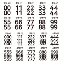 큰 숫자 스티커 대형 번호 티셔츠 옷 다리미 열전사 유니폼 등번호 전사지, 검정, 소형-8