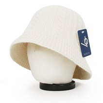 베이직엠 남성 여성 겨울 벙거지 모자 버킷햇 니트 챙 4 라인 꽈배기