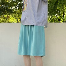 민트색 반바지 핫핑크 파란색 여름 5부 숏팬츠