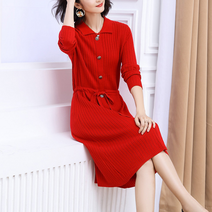 르엠마 하노버 카라 스웨터 니트 겨울 원피스