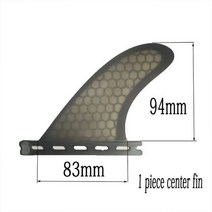 서프 핀 바롱 풋 너브 스터 센터 스태빌라이저 레드 아줄 중앙 서핑 보드 웨이크, 01 Light grey 94mm