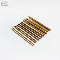 모사용 우드 코바늘 12종 세트 뜨개질 코바늘 뜨기 뜨개질 부자재 원목 12종 코바늘 세트, 모사용코바늘 12종