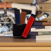 [연남422] 브롬톤 폴딩 벨크로 스트랩 바지 밑단 정리 겸용 이태리 부테로 가죽 사용 (8 colors), 레드, 1개