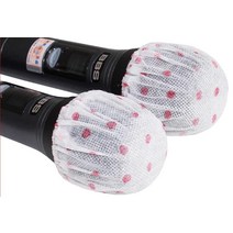 SWAGPAI 240피스 일회용 부직포 마이크 커버 휴대용 윈드스크린 보호 캡 위생 녹음실 KTV 노래방 무대 공연용 탄성 밴드 포함