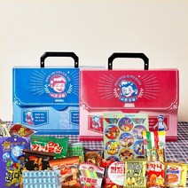바른생활 추억의 간식 옛날 불량식품 과자선물세트 과자 12종 1세트, 과자세트 분홍색, 추억의 과자+종이인형