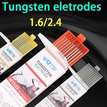 납땝 용접봉 WQTB 텅스텐 전극 1.6MM/2.4MM tig 용접봉 5 + 개 150mm 혼합 크기 패키지 10 피스/묶음, 02 175_04 WLa20-Blue