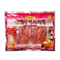 라이코스펫 써니 애견 웰빙 면역기능강화 모질개선 사사미 닭갈비 오리고기 비스켓 간식모음, 1개, 써니 숯불구이 사사미 500g