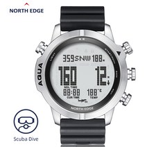 NORTH EDGE 잠수 시계 스포츠 시계 나침반 스마트와치 온도계 기압 AQUA