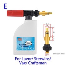 세차폼건 스노우 Karcher Elitech Daewoo Bort AR Bosche Mac 용 스노우 폼 랜스 노즐 세차 메이커 압력, 05 For Lavor Sterwins