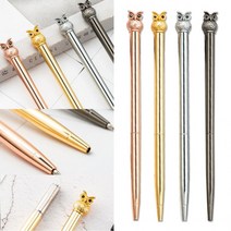 OFI734440메탈볼펜 부엉이볼펜 디자인볼펜 금속 판촉 인쇄가능, 골드