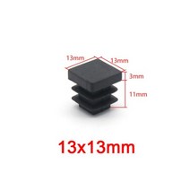 10pcs 정사각형 플라스틱 블랙 블랭킹 엔드 캡 가구 다리 튜브 파이프 삽입 플매트 카펫 러그 마개 장식 먼지 커버 13x13mm-100x100mm, [01] 13x13mm