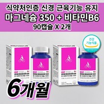 윗 입술 왼쪽 오른쪽 눈 꺼풀 눈밑 눈가 손 떨림 증상 허벅지 종아리 다리 신경 근육 경련 기능 유지 마그네슘 350 권장량 보충 비타민B6 마그비 마그네비 정 영양제 90캡슐, 2개